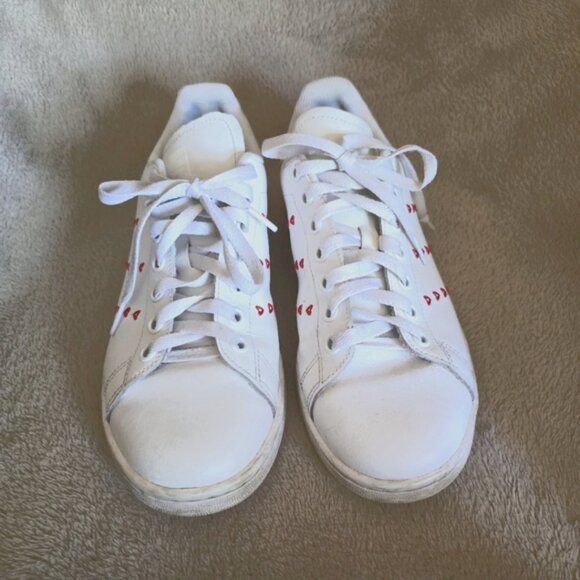 Adidas Stan Smith Heart Stripe White Leather Sneakers size 7 - Picture 5 of 13